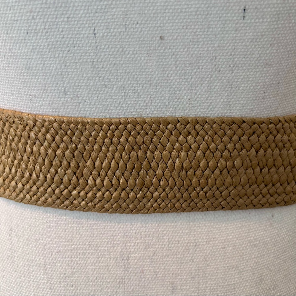J. McLaughlin Black and Tan Wide Leather Waist Belt - Picture 5 of 7